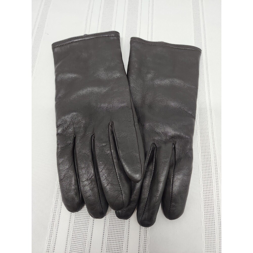 Thinsulate 40G Lined Chocolate Brown Leather Gloves Buttery Soft Size 8/XL EUC